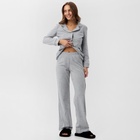 Пижама женская (рубашка, брюки) KAFTAN Fresh, размер 44-46, серая - Фото 3