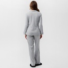 Пижама женская (рубашка, брюки) KAFTAN Fresh, размер 44-46, серая - Фото 5