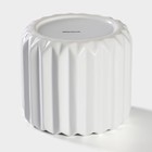 Банка для сыпучих Доляна «Золотой зайка», 900 мл, 12×18 см, керамика, белая - Фото 4