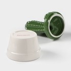 Банка для хранения сыпучих продуктов Доляна «Кактус», 170 мл, 8×8×15 см, керамическая - Фото 3