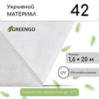Материал укрывной, 20 × 1.6 м, плотность 42 г/м², с УФ-стабилизатором, белый, Greengo, Эконом 20% - фото 9299606
