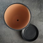 Горшок для цветов «Шёлк», 2.5 л, d=19 см, h=18 см, керамический, с поддоном, серый - Фото 3