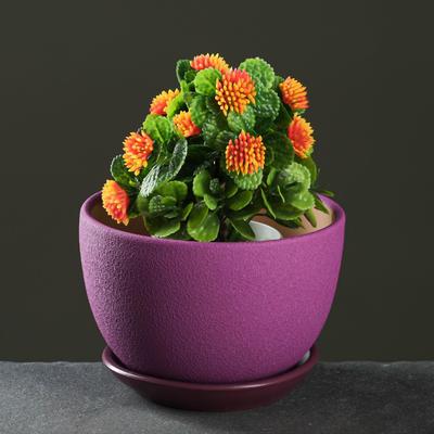 Горшок цветочный "Шелк" сиреневый, 0,75л