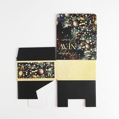 Коробка подарочная новогодняя складная Present, 15×15×7 см, Новый год