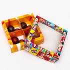 Коробка для конфет 4 шт, "POP ART", 12,6 х 12,6 х 3,5 см (комплект 5 шт) - фото 42112852