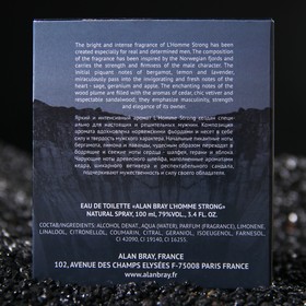 Туалетная вода мужская Alan Bray L'HOMME Strong, 100 мл