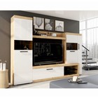 Гостиная «БАСТОН», 2805×2000×400 мм, дуб вотан/белый - Фото 1