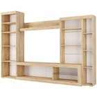 Гостиная «БАСТОН», 2805×2000×400 мм, дуб вотан/белый - Фото 3