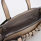 Сумка-тоут, отдел на молнии, длинный ремень, цвет бежевый - фото 24025203