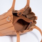 Сумка-тоут на магните, длинный ремень, цвет рыжий - фото 21297913