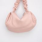 Сумка-мешок на молнии, длинный ремень, цвет бежевый - фото 24147844