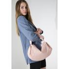 Сумка-мешок на молнии, длинный ремень, цвет бежевый - фото 24147846