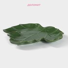 Блюдо сервировочное Доляна «Лист», 25.8×24.7 см, зелёное - Фото 2