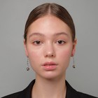 Серьги металл «Богема» шарики на цепочке, цвет серебро - Фото 4