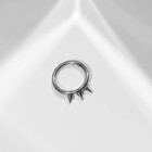Пирсинг в нос (кликер) «Шипы», d=8.5 мм, цвет серебро - Фото 2