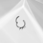 Пирсинг в нос (кликер) «Шипы», d=8.5 мм, цвет серебро - Фото 3