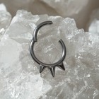 Пирсинг в нос (кликер) «Шипы», d=8.5 мм, цвет серебро - Фото 4