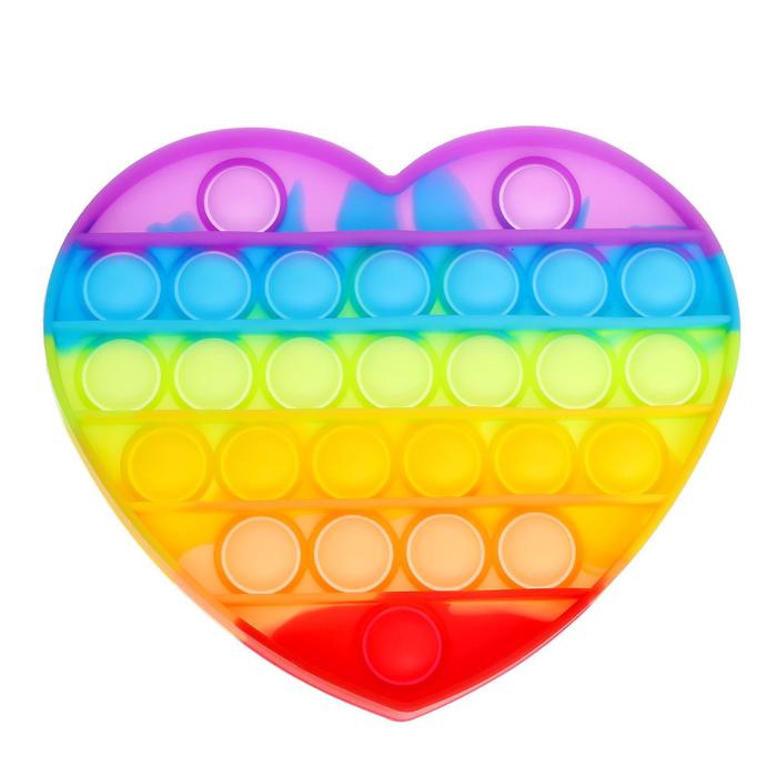 Антистресс игрушка «Вечная пупырка», сердце, радуга - Фото 1