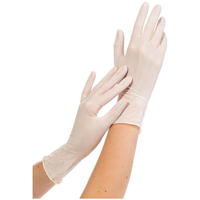 Перчатки медицинские Benovy, нитриловые, нестерильные, текстурированные на пальцах, белые , размер L, 100 пар - Фото 1