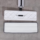 Швабра для мытья пола с распылителем и щёткой, насадка из микрофибры 41×14 см, стальной черенок 120 см, цвет белый - Фото 11