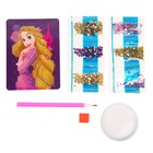 Алмазная мозаика на шкатулке с частичным заполнением для детей «Принцессы», 12 х 9 х 4 см - Фото 3