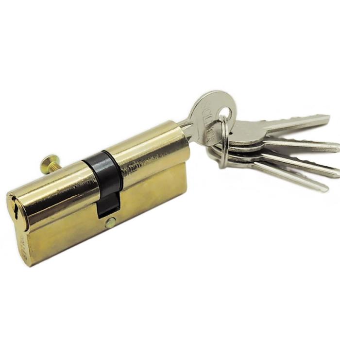 Механизм цилиндровый SOLLER, F5, 60 мм, 5 ключей, латунь, металл, цвет золото - Фото 1