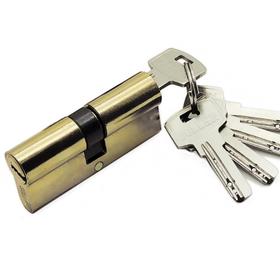 Механизм цилиндровый SOLLER, F5, 80 мм, 5 ключей, латунь, металл, профильный ключ, цвет золото   706
