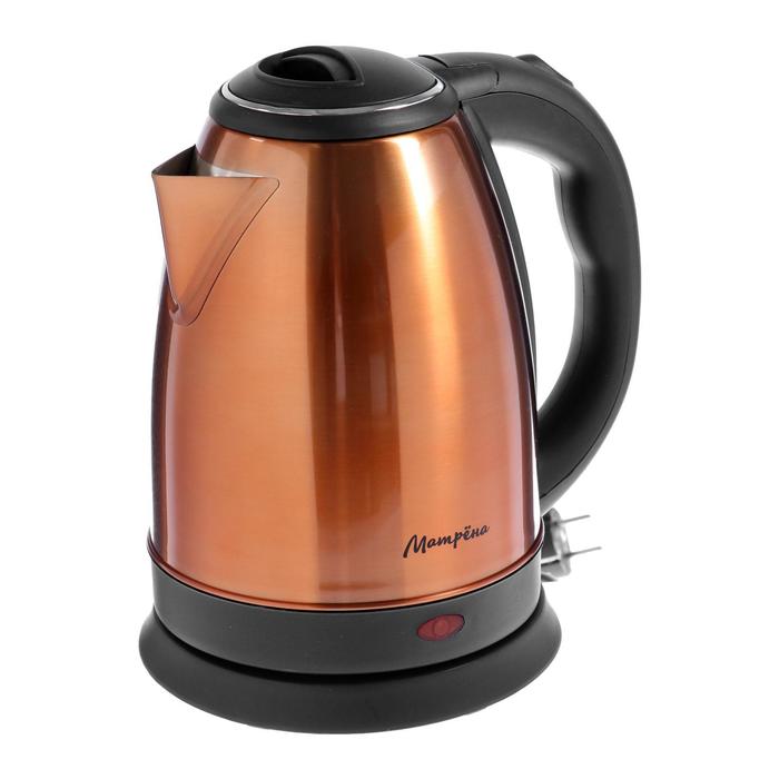 УЦЕНКА Чайник электрический "Матрёна" MA-002, металл, 1.8 л, 1500 Вт, цвет "медь" - Фото 1