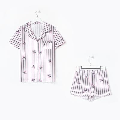 Пижама женская (рубашка, шорты) KAFTAN Dogs, размер 52-54