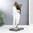 Фигурка полистоун «Влюблённые в белой одежде, с шарфом», под бронзу, 25×9×12 см - Фото 2