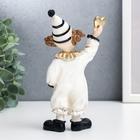 Фигурка полистоун «Клоун с сердцем в руке», чёрно-белый с золотом, 17.5×4.5×9.5 см 5469627