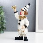 Фигурка полистоун «Клоун с сердцем в руке», чёрно-белый с золотом, 17.5×4.5×9.5 см - Фото 4