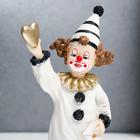 Фигурка полистоун «Клоун с сердцем в руке», чёрно-белый с золотом, 17.5×4.5×9.5 см - Фото 5