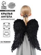 Крылья «Ангел», 50×40, чёрные - Фото 1