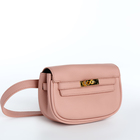 Сумка-мессенджер на клапане, длинный ремень, цвет розовый - фото 21298565