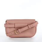 Сумка-мессенджер на клапане, длинный ремень, цвет розовый - фото 21298566