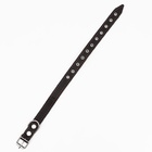 Ошейник комбинированный кожа/брезент, безразмерный, 54×2.5 см, ОШ 17-45 см, чёрный - Фото 4