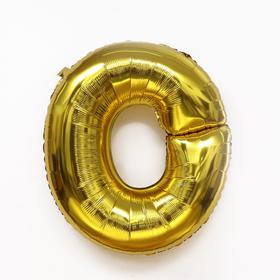 Шар фольгированный 40" «Буква О», золото