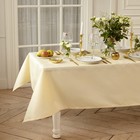 Скатерть Этель Cozy 150*250 +/-3см, цв.молочный, пл. 192 г/м2, хл с ВГМО - фото 30828837
