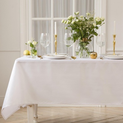 Скатерть «Этель» Shine, 150×300 ±3 см, белая, 192 г/м², хлопок с ВГМО