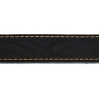 Ошейник комбинированный кожа/брезент, 69×3.5 см, ОШ 45-60 см, чёрный - Фото 6