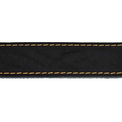 Ошейник комбинированный кожа/брезент, 69×3.5 см, ОШ 45-60 см, чёрный