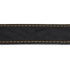 Ошейник кожаный на синтепоне, 70 х 3,5 см, ОШ 45-60 см, чёрный - фото 6435519