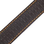 Ошейник кожаный с тиснением на синтепоне, 70,5 х 3,5 см, ОШ 45-60 см, коричневый - Фото 4