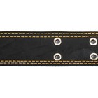 Ошейник кожаный на синтепоне, безразмерный, 83 х 4.5 см, ОШ 20-71 см, чёрный - фото 6435593