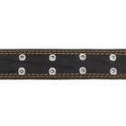 Ошейник комбинированный кожа/брезент, безразмерный, 83×4.5 см, ОШ 20-70 см, чёрный - Фото 6