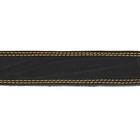 Ошейник кожаный на синтепоне, 82 х 4.5 см,  ОШ 50-70 см, чёрный - фото 6435634