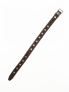 Ошейник кожаный «Строгий шип», 65×3 см, ОШ 40-55 см, чёрный - Фото 12