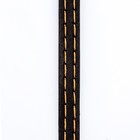 Поводок кожаный однослойный, простроченный, 1.37 м х 1 см, чёрный - Фото 6