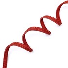 Поводок кожаный однослойный, простроченный, 1.37 м х 1 см, красный - фото 23938873